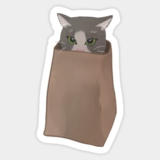 Cat in a bag Sticker
